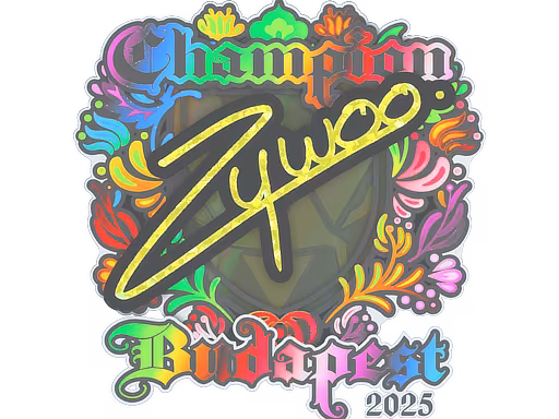 Sticker ZywOo (Holo, Champion) | Budapest 2025 - Preço e onde comprar no CS2