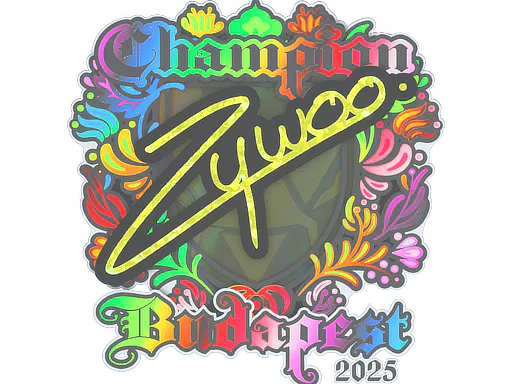 Sticker ZywOo (Holo, Champion) | Budapest 2025 - Preço e onde comprar no CS2