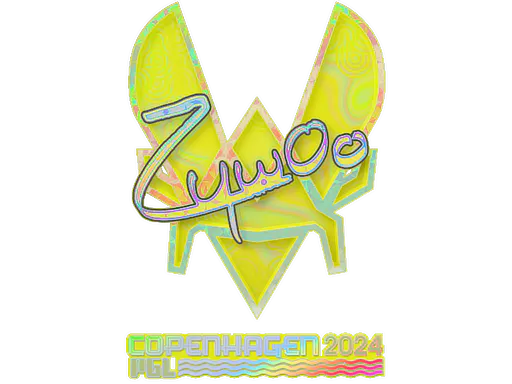 Sticker ZywOo (Holo) | Copenhagen 2024 - Preço e onde comprar no CS2